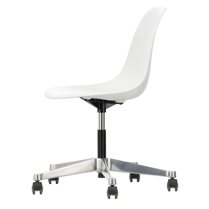 Vitra - Eames Plastic Side Chair PSCC, poleret / hvid