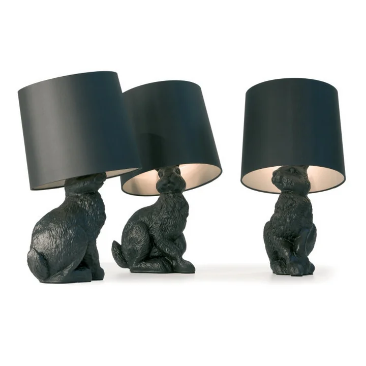 Moooi – Rabbit lampe, sort, gruppe med tre