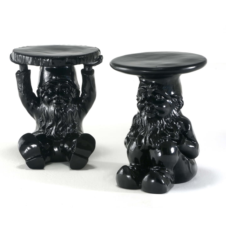 Gnomes sidebord - Attila og Napoleon, sort fra Kartell