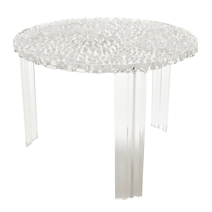 T-bord, H 36 cm, krystalklart fra Kartell
