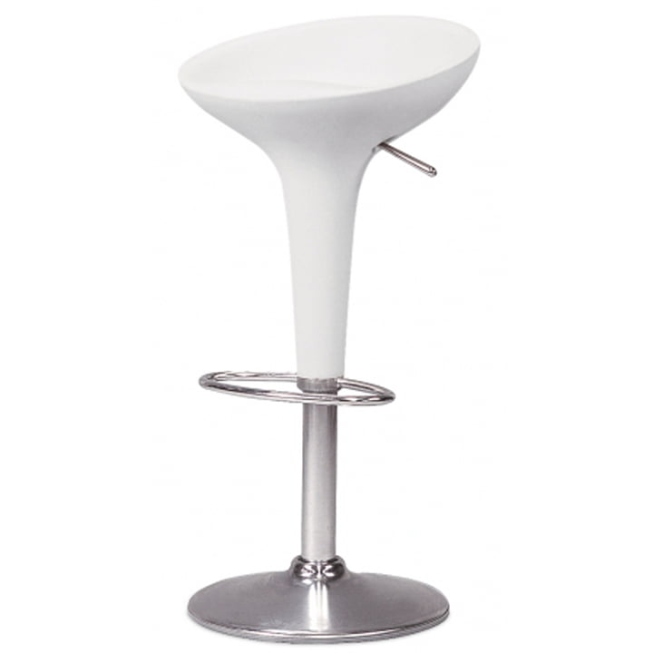 Bombo barstol – højdejusterbar, hvid