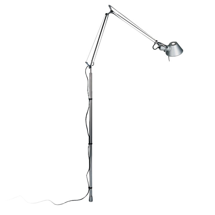 Artemide - Tolomeo Terra gulvlampe, karosseri aluminium, halogenlam