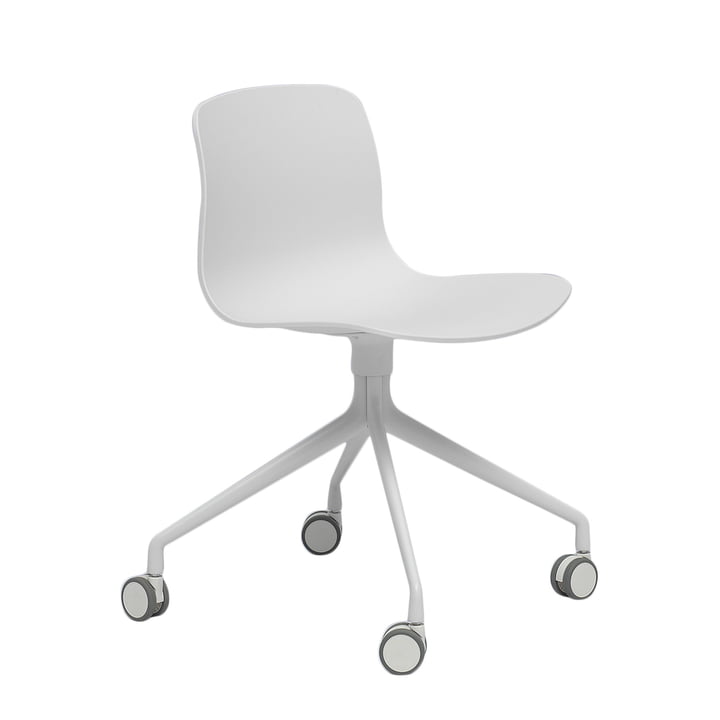 Hay – About a Chair AAC 14, poleret aluminium hvid/hvid