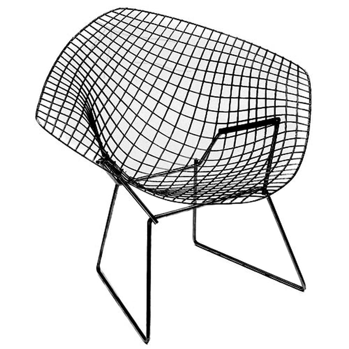 Knoll – Diamond udendørsstol, sort