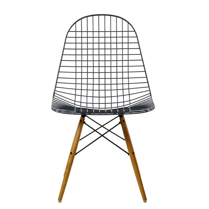 Vitra – Wire Chair DKW, gullig ahorn – forfra