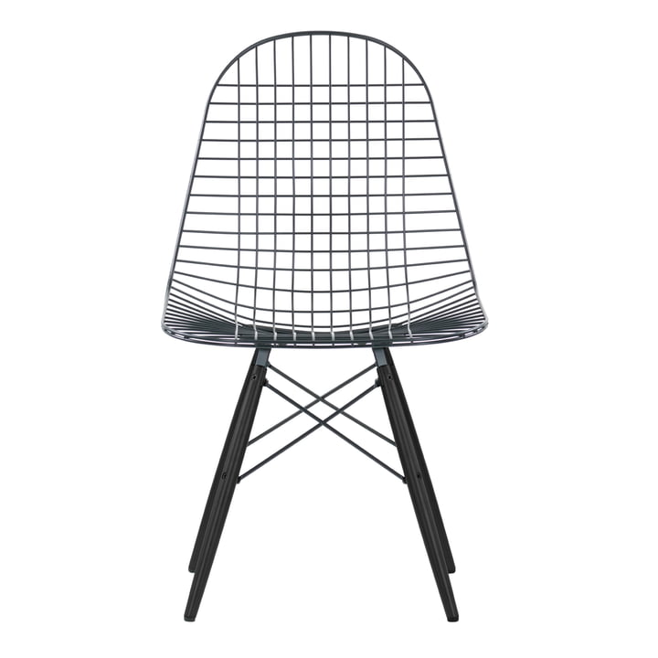 Vitra – Wire Chair DKW, sort ahorn – forfra
