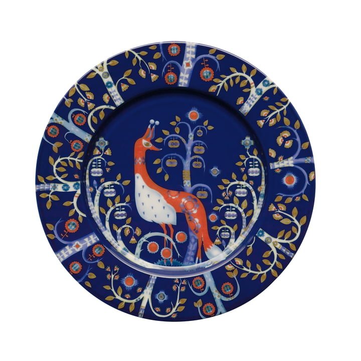 Iittala - Taika - blå - flad plade, Ø 22 cm