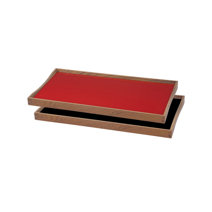 Tablett Turning Tray af ArchitectMade, 23 x 45 cm, rød