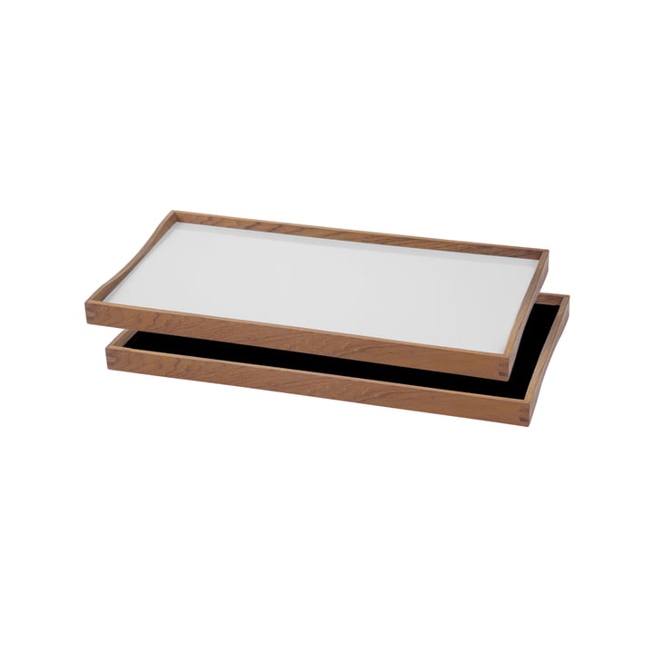 Tablett Turning Tray af ArchitectMade, 23 x 45 cm, hvid