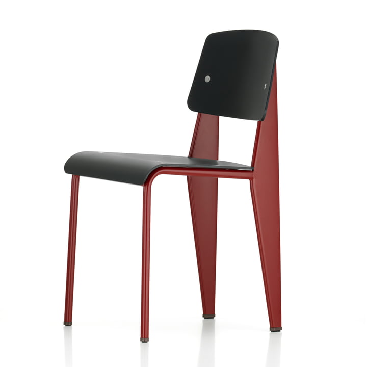 Vitra - Prouvé Standard SP Chair, japansk rød/sort