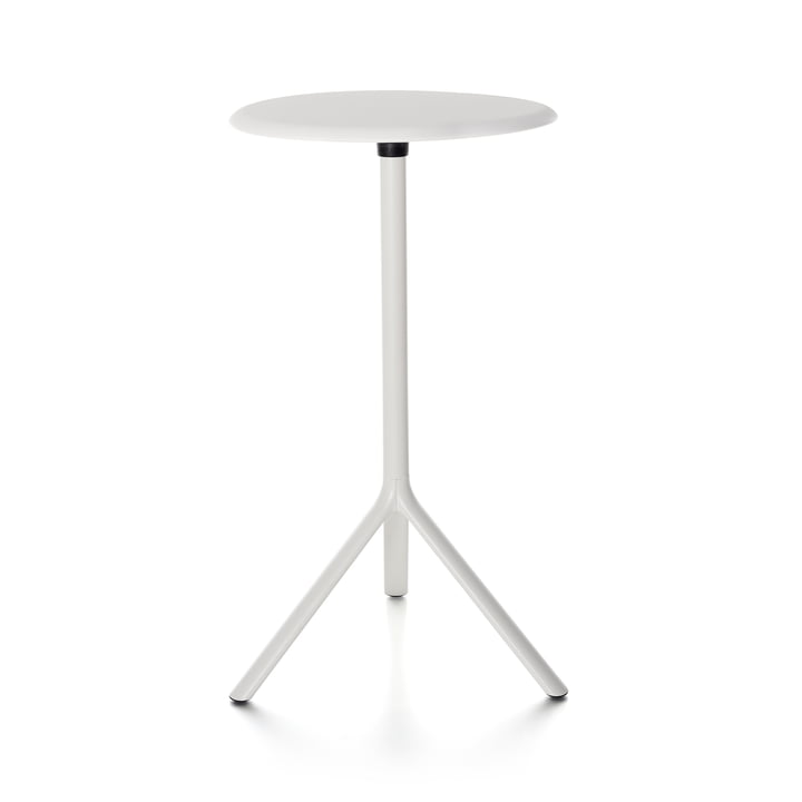 Plank – Miura bord, højde 109 cm, metalbordplade, hvid