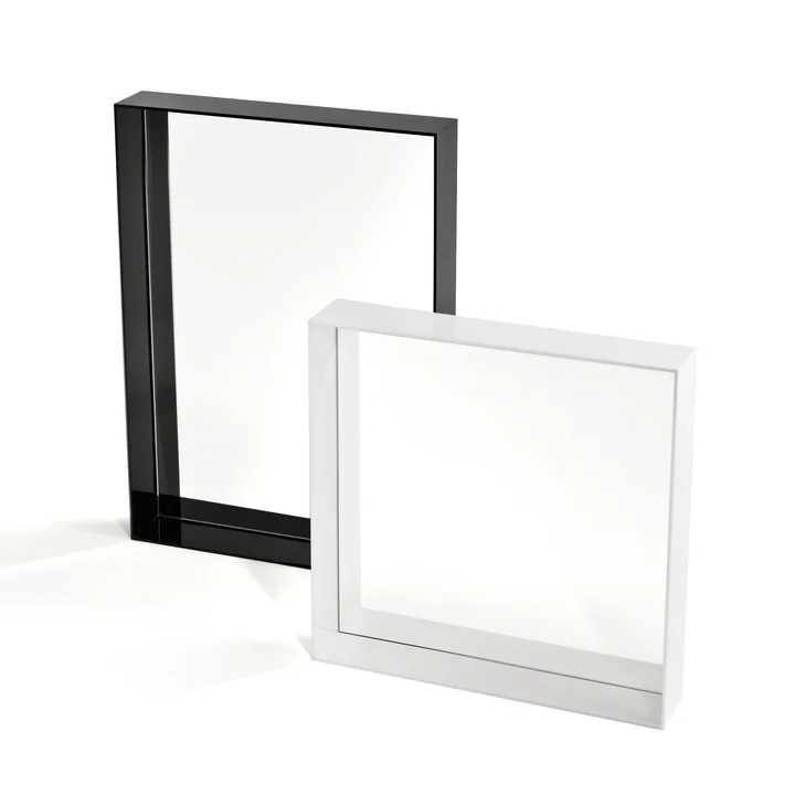 Only Me spejl, sort 50 x 70 cm, hvid 50 x 50 cm fra Kartell