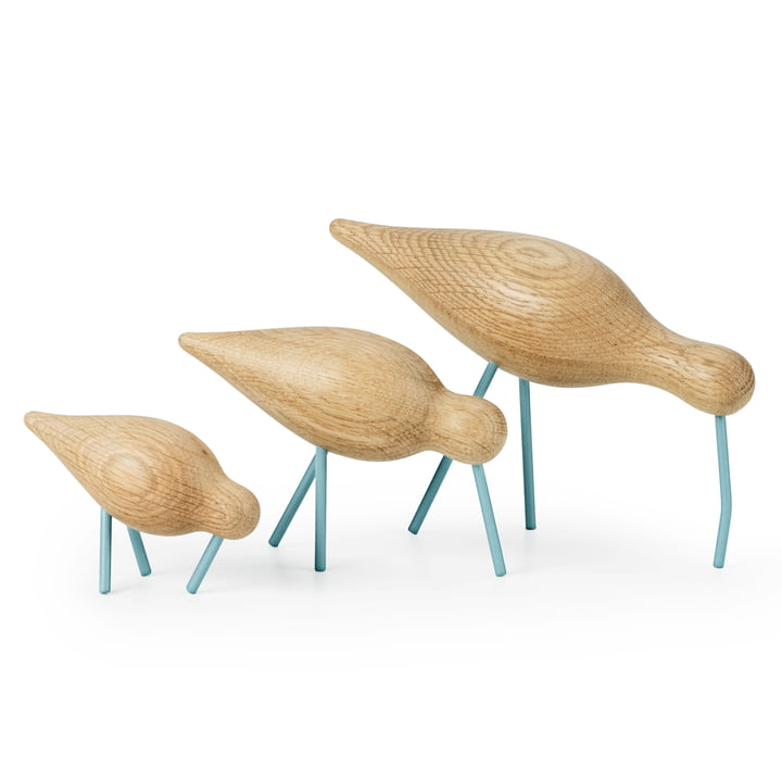 Shorebird af Normann Copenhagen i eg med stål i Sea Blue