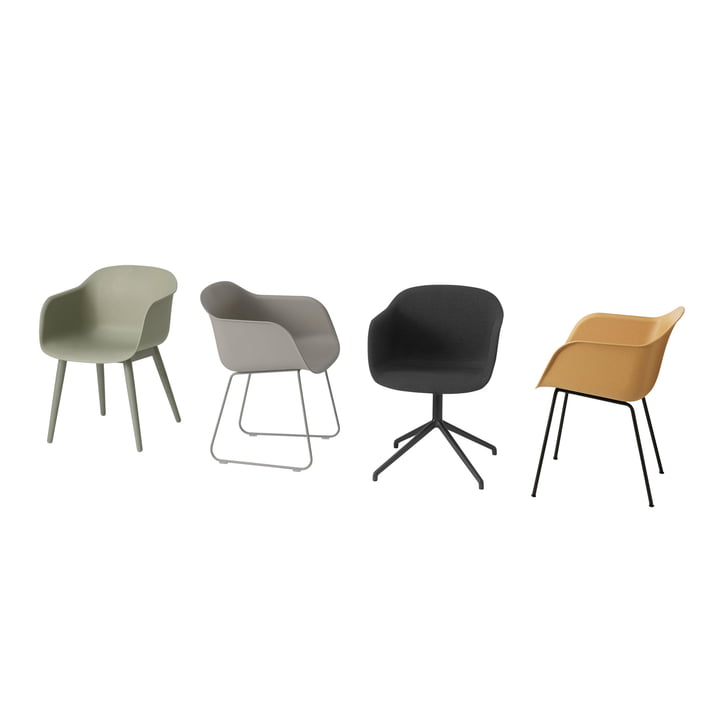 Fiber Chair fra Muuto med forskellige stel