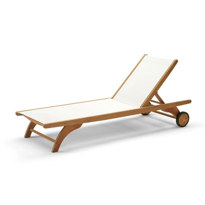 Columbus Sun Bed fra Skagerak i teak / hvid