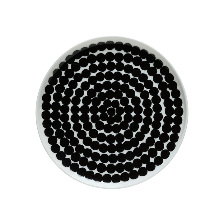 Oiva Siirtolapuutarha tallerken Ø 20 cm fra Marimekko i hvid/sort