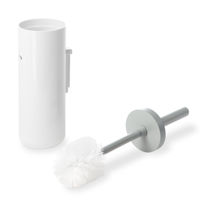 Lunar toiletbørste fra Authentics i hvid / lysegrå