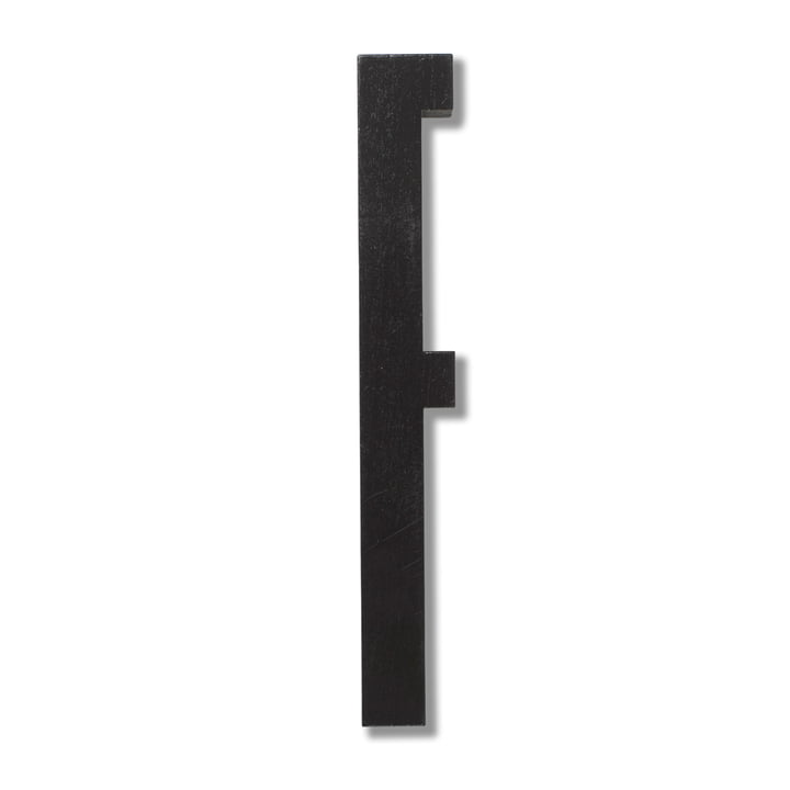 Træbogstaver, F, fra Design Letters i sort