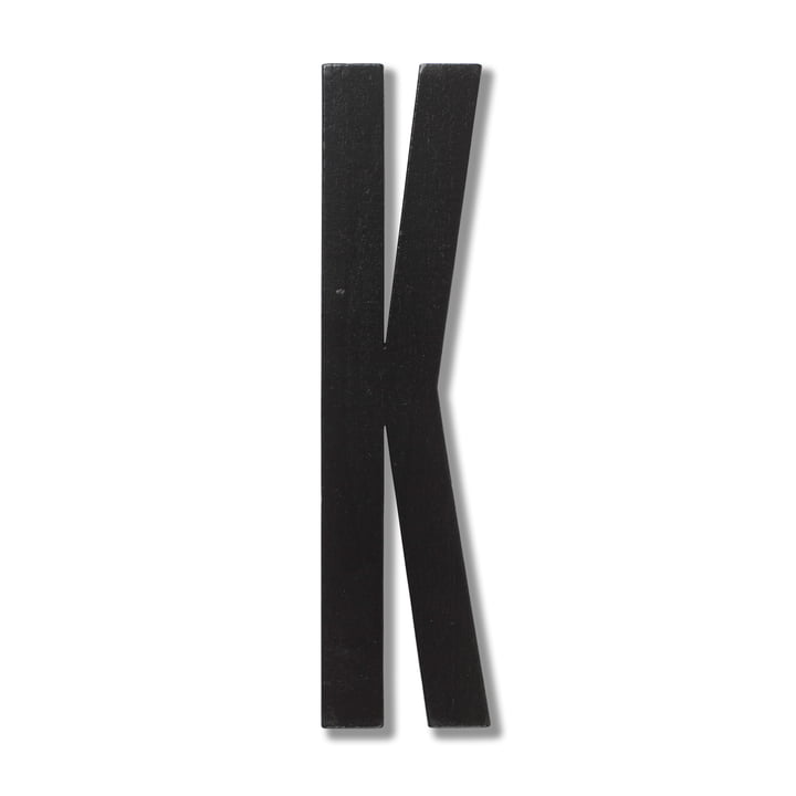 Træbogstaver, K, fra Design Letters i sort