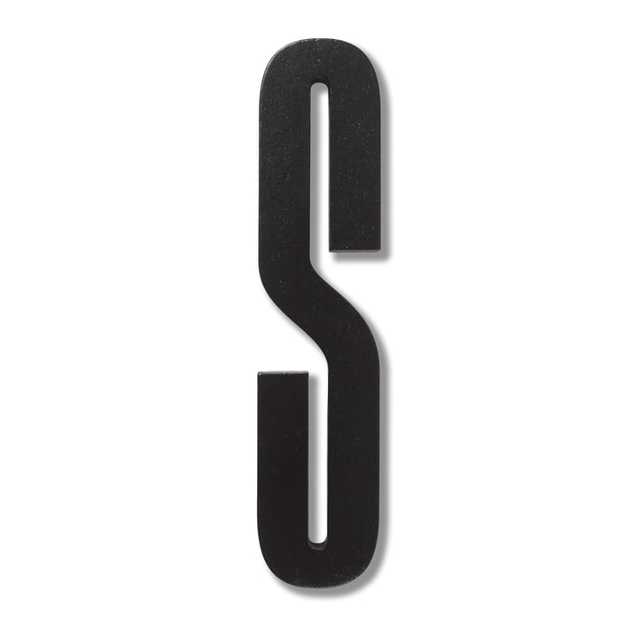 Træbogstaver, S, fra Design Letters i sort