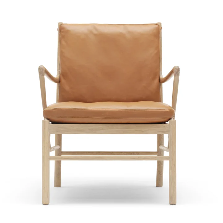 OW149 Colonial Chair af Carl Hansen i sæbebehandlet eg og læder