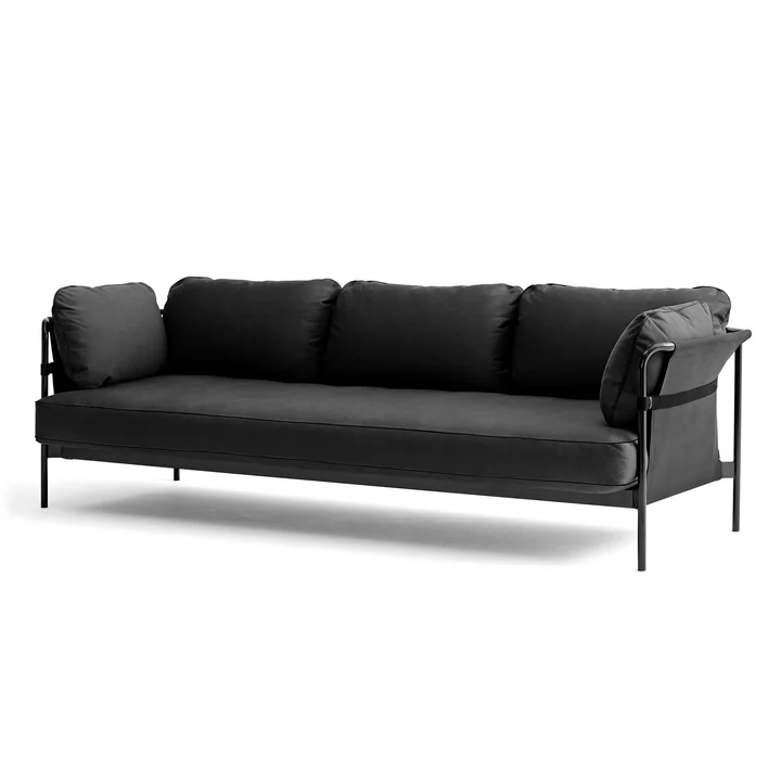 Can Sofa, 3 sæder i grå / lærred Grå / grå lærred af HAY