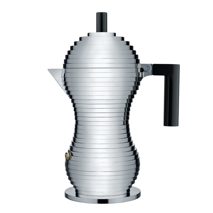 Pulcina espressomaskine i stor størrelse fra Alessi i sort
