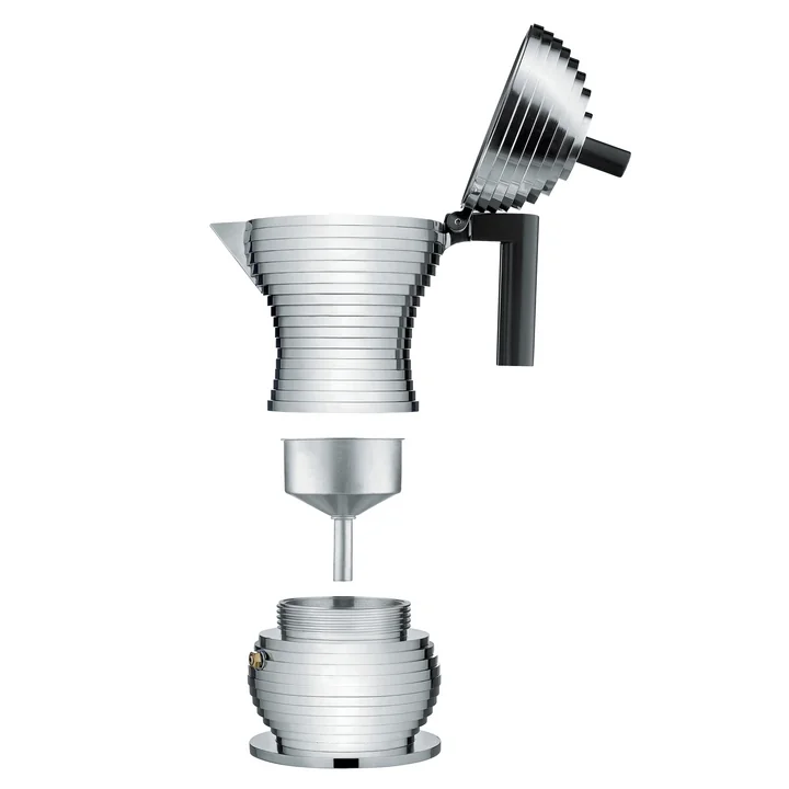Struktur af en klassisk italiensk espressomaskine