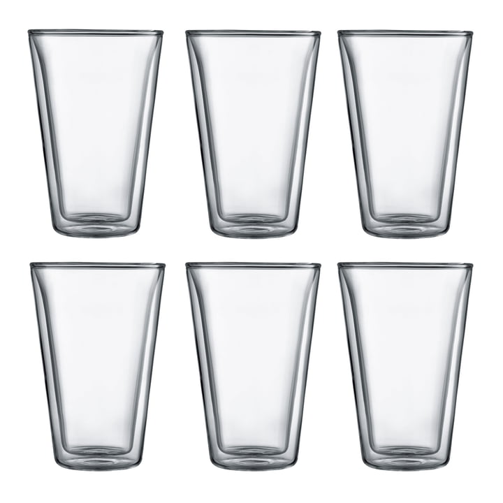 Bodum – Canteen glas, dobbeltvægget, 0,4 l, transparent (sæt med 6)