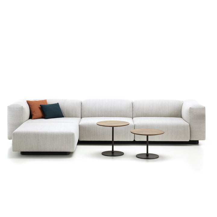 Soft Modular 3-personers sofa med chaiselong og Occasional Low Table