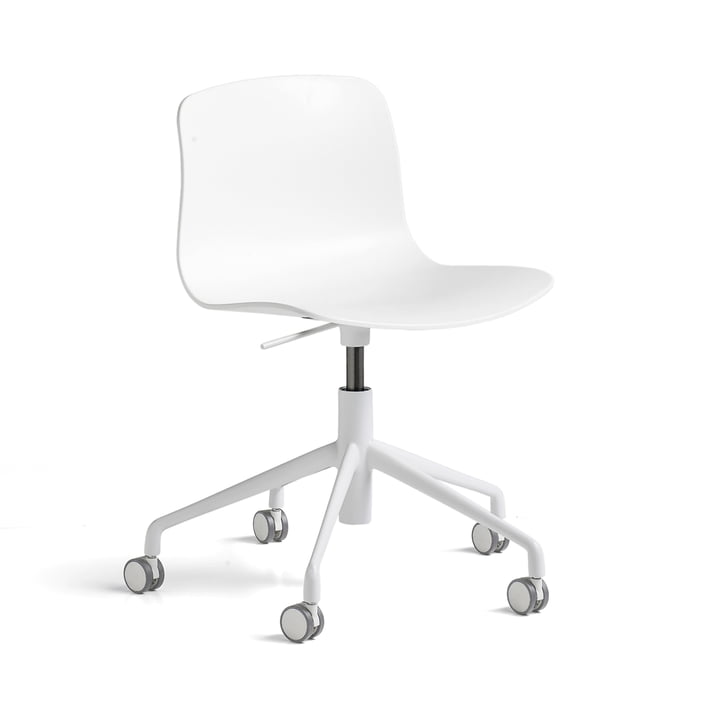 Hay - About A Chair AAC 50 med gaslift, pulverlakeret hvid/hvid