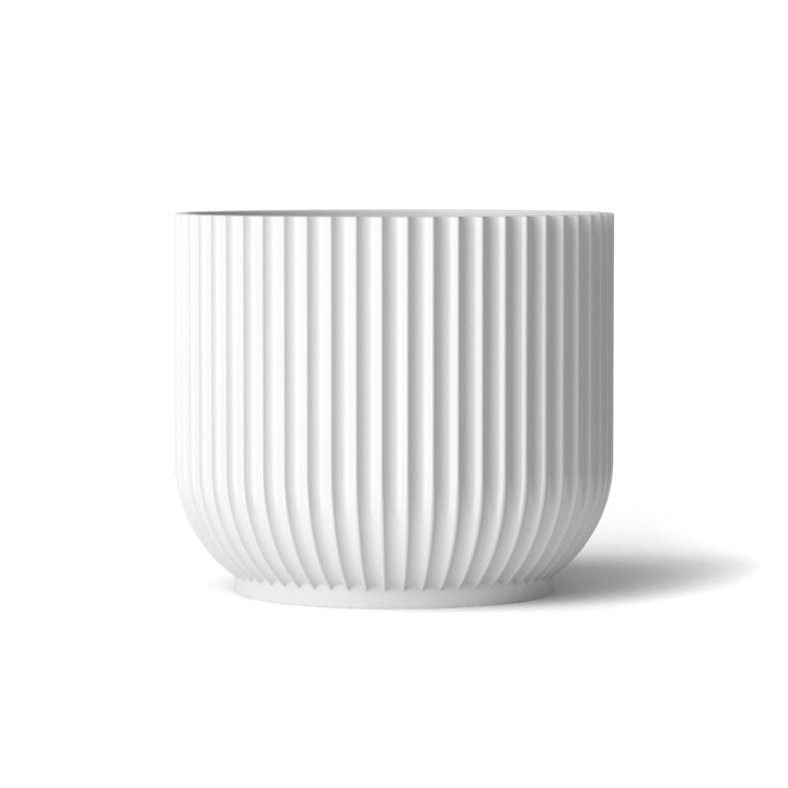 Flowerpot L fra Lyngby Porcelæn i hvid