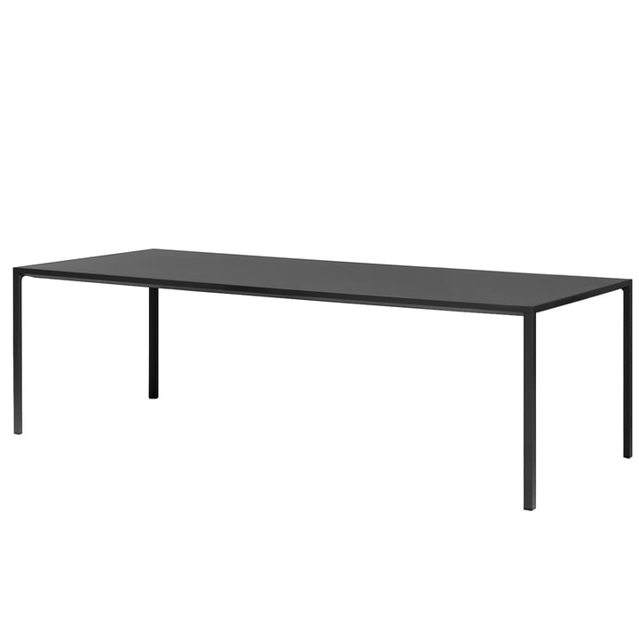 Hay – New Order Table 200 x 100 cm, trækul sort/linoleum mørkegrå