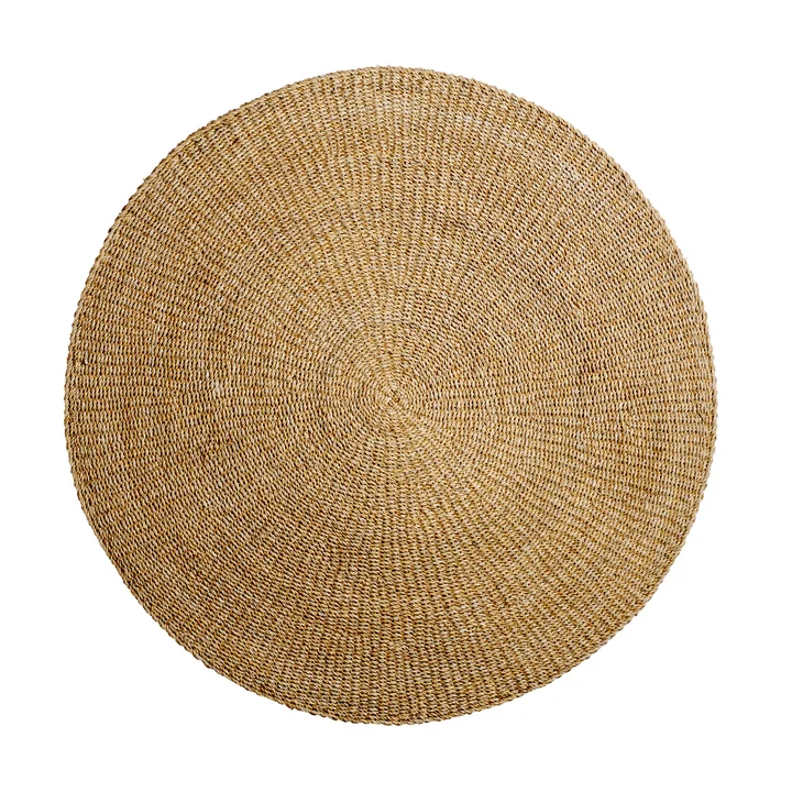 Naturfibre tæppe Ø 200 cm fra Bloomingville lavet af tang