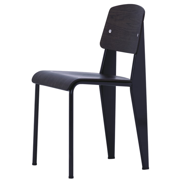 Prouvé Standard Chair fra Vitra i mørk eg / dyb sort