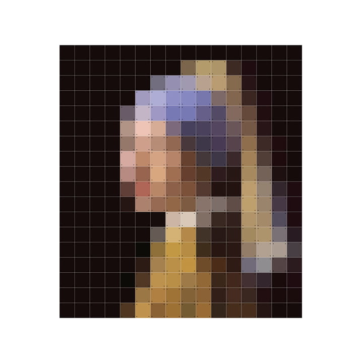 Pige med perleørering (pixel) fra IXXI i 160 x 180 cm