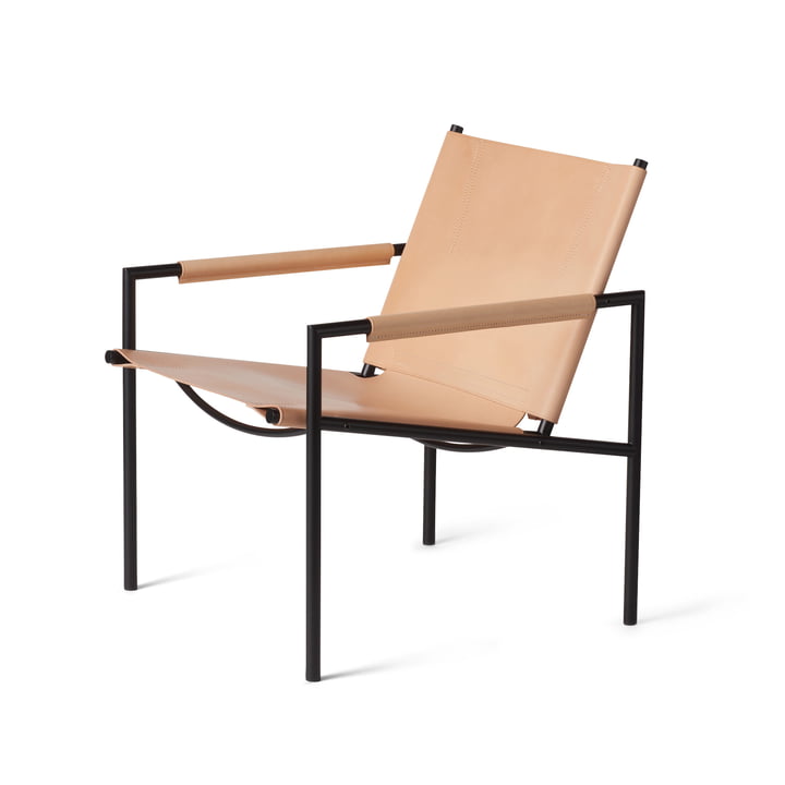 Spectrum – SZ 02 Easy stol, sort/ubehandlet kernelæder