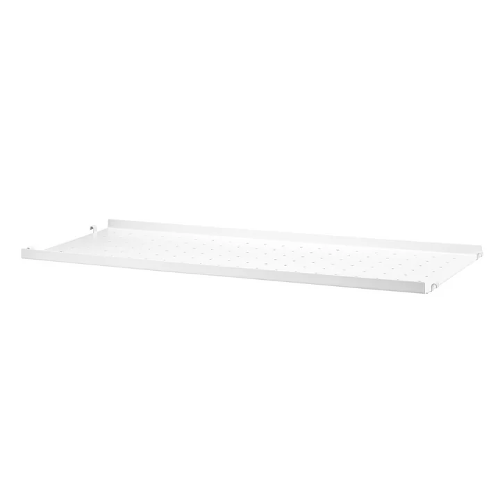Metalgulv med lav kant 78 x 30 cm fra String i hvid