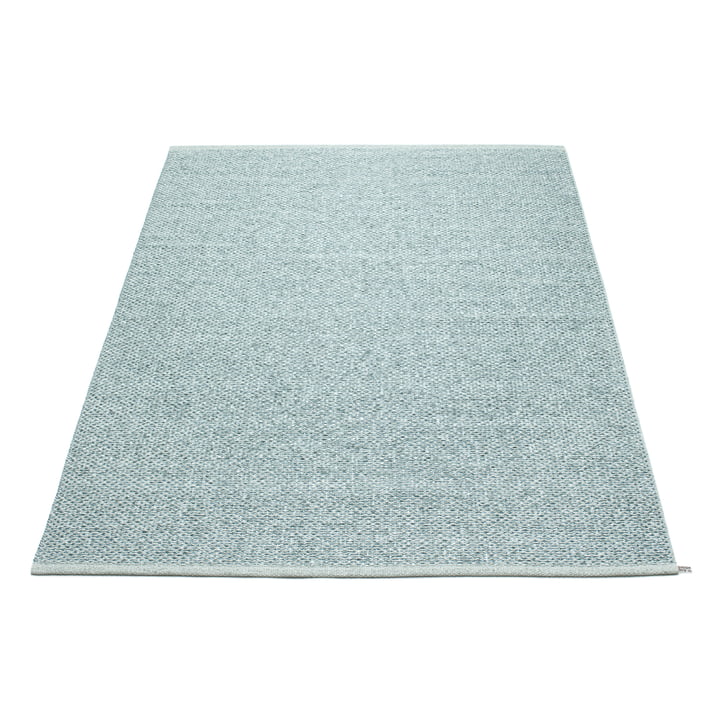 Pappelina - Svea tæppe, 140 x 220 cm, azurblå metallisk / lys turkis