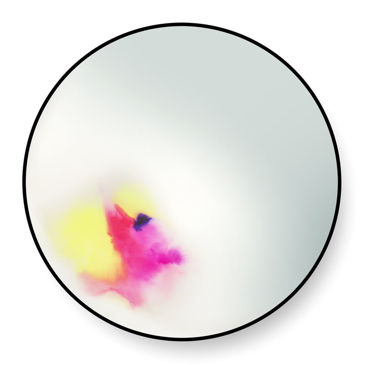 Stort Francis vægspejl fra Petite Friture i pink/gul