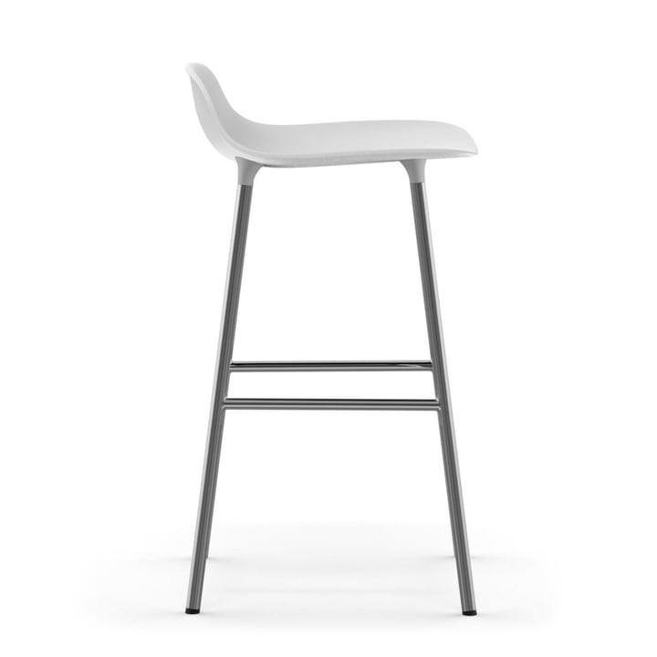 Form barstol 65 cm krom af Normann Copenhagen i hvidt