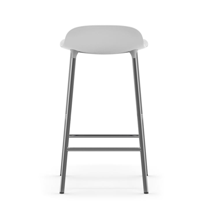 Form barstol 65 cm krom af Normann Copenhagen i hvidt