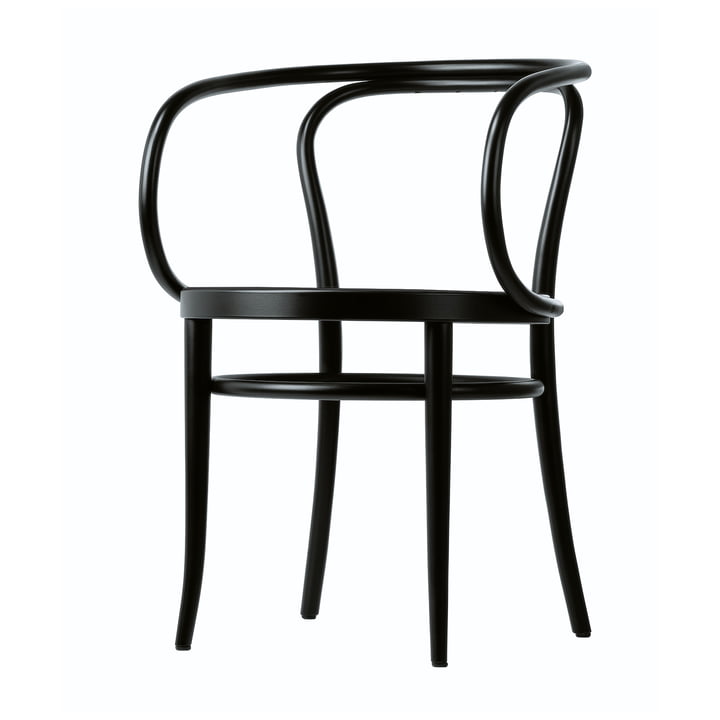 209 Bentwood stol fra Thonet lavet af sortbejdset bøg (TP 29) med fletværk