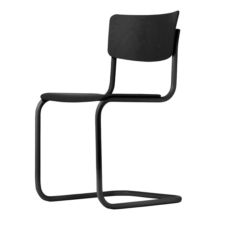 S 43 stol fra Thonet i sort/sort bejdset bøg (TP 29)