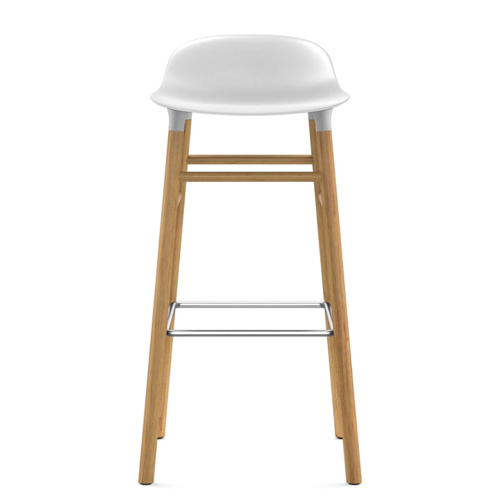 Form barstol 75 cm fra Normann Copenhagen i eg i hvid