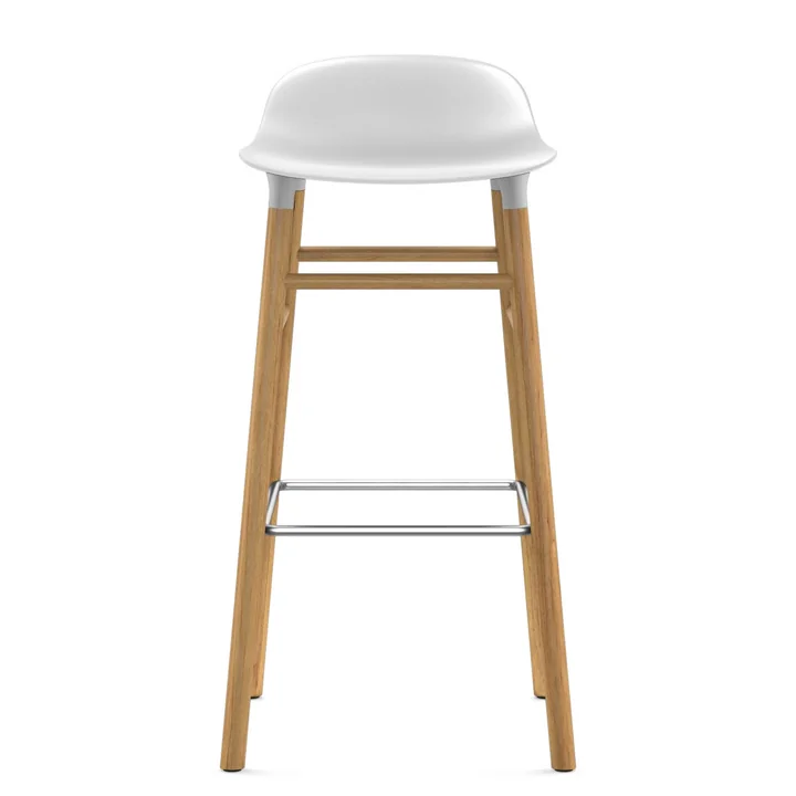 Form barstol 75 cm fra Normann Copenhagen i eg i hvid