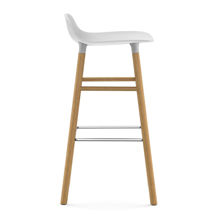 Form barstol 75 cm fra Normann Copenhagen i eg i hvid