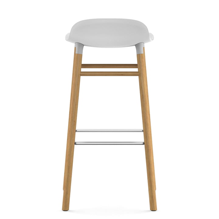 Form barstol 75 cm fra Normann Copenhagen i eg i hvid