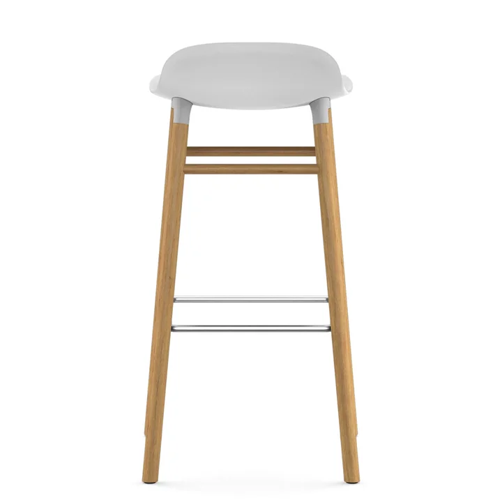 Form barstol 75 cm fra Normann Copenhagen i eg i hvid