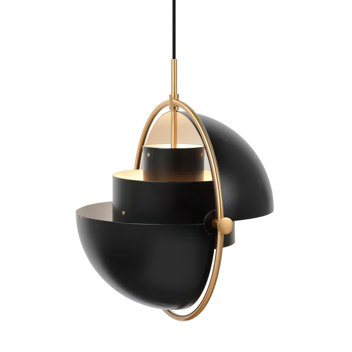 Multi-Lite pendel Ø 36 cm fra Gubi i messing / sort